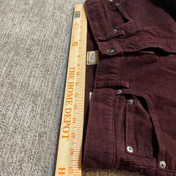 J. Crew Factory Men's Straight Jeans - Rich Burgundy - Picture 5 of 12